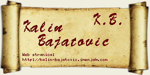 Kalin Bajatović vizit kartica